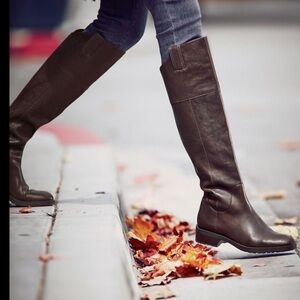 Enzo Angiolini holdyn brown leather knee high boots